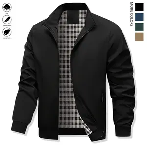 Men's Jacket Coat Top Spring Autumn, Lightweight Jacket Coat, Regular Fit Long Sleeve, Business Travel Casual Style - Elegant Formal Coat