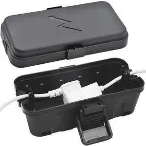 Small Weatherproof Electrical Connection 5.5 x 3 x 2.2inch, Outdoor Electrical Extension Cord Covers for Plug, Extension Cables, Holiday