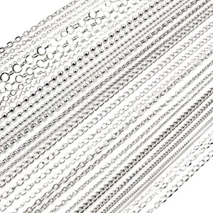 5 Meters/Lot Never Fade Stainless Steel Multi Styles Necklace Chains For DIY Jewelry Making Findings Accessories Handmade