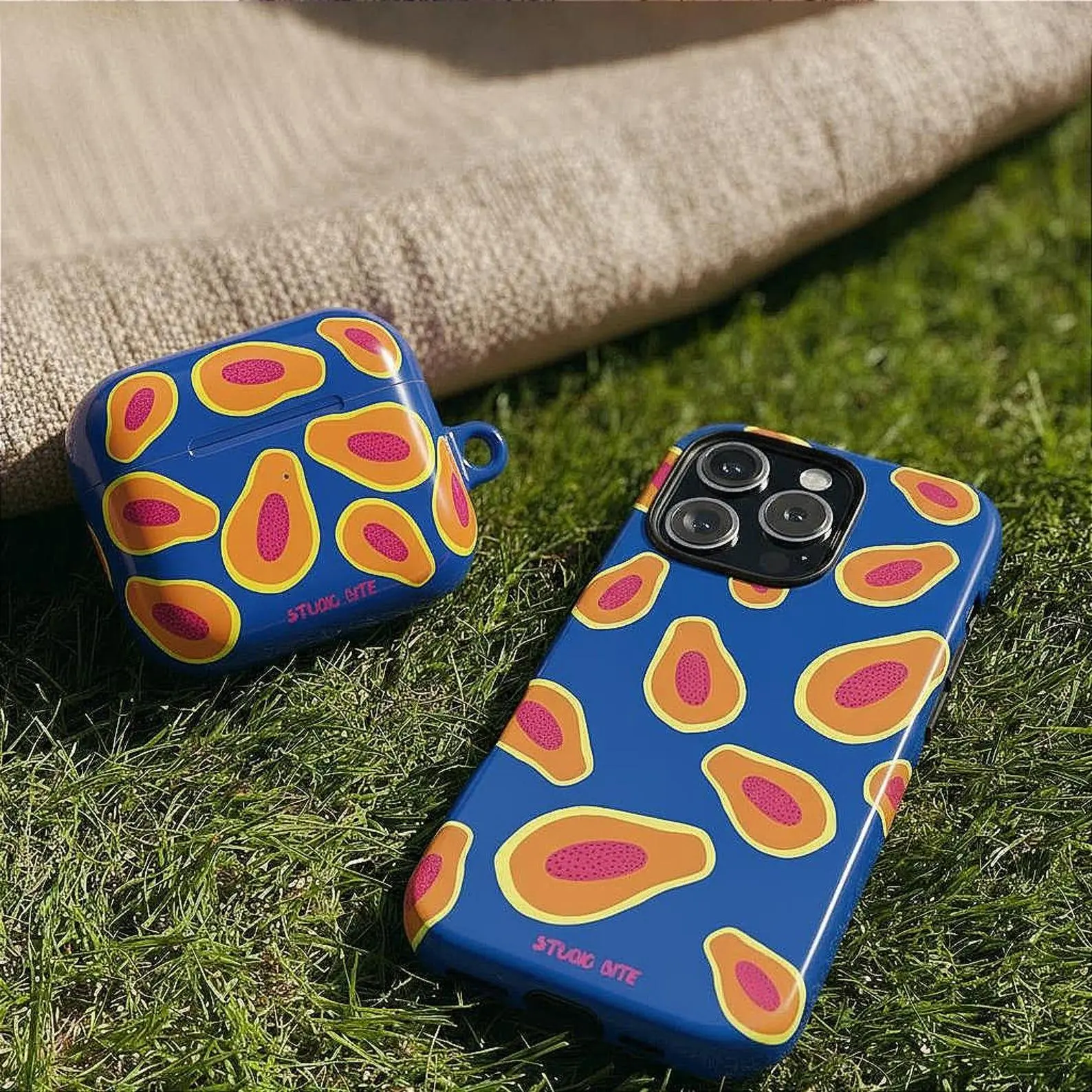 AirPods Case "Papaya" – hand-painted fruit foodie case, gift for food lovers, AirPods Pro 1-2 and AirPods Gen 1-4, Summer Fruit Case