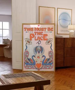 70s Decor, 70s Floral Pattern Print, Retro Home Decor, Hippie 60s Decor, Vintage Poster