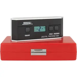 SPI (1) 360 and (4) 90° Measuring Range, Digital Protractor 0.10° Resolution, Accuracy Up to 0.1 (Level 10°), 0.1 (Plumb 10°), 0.2 (Maximum Error)°, 3V Lithium Battery Included 13-770-3