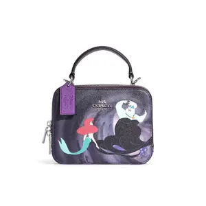Coach x Disney Little Mermaid Box Crossbody Bag in Deep Purple for Women