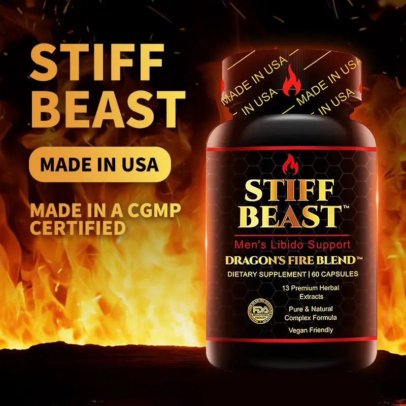 STIFF BEAST Nutritional Energy Supplement with 13Premium Herbal Extracts
