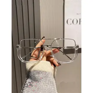 Blue Light Blocking Clear Top Square Glasses – Unisex Fashion Frame  Ideal for Work, Students & Daily Use