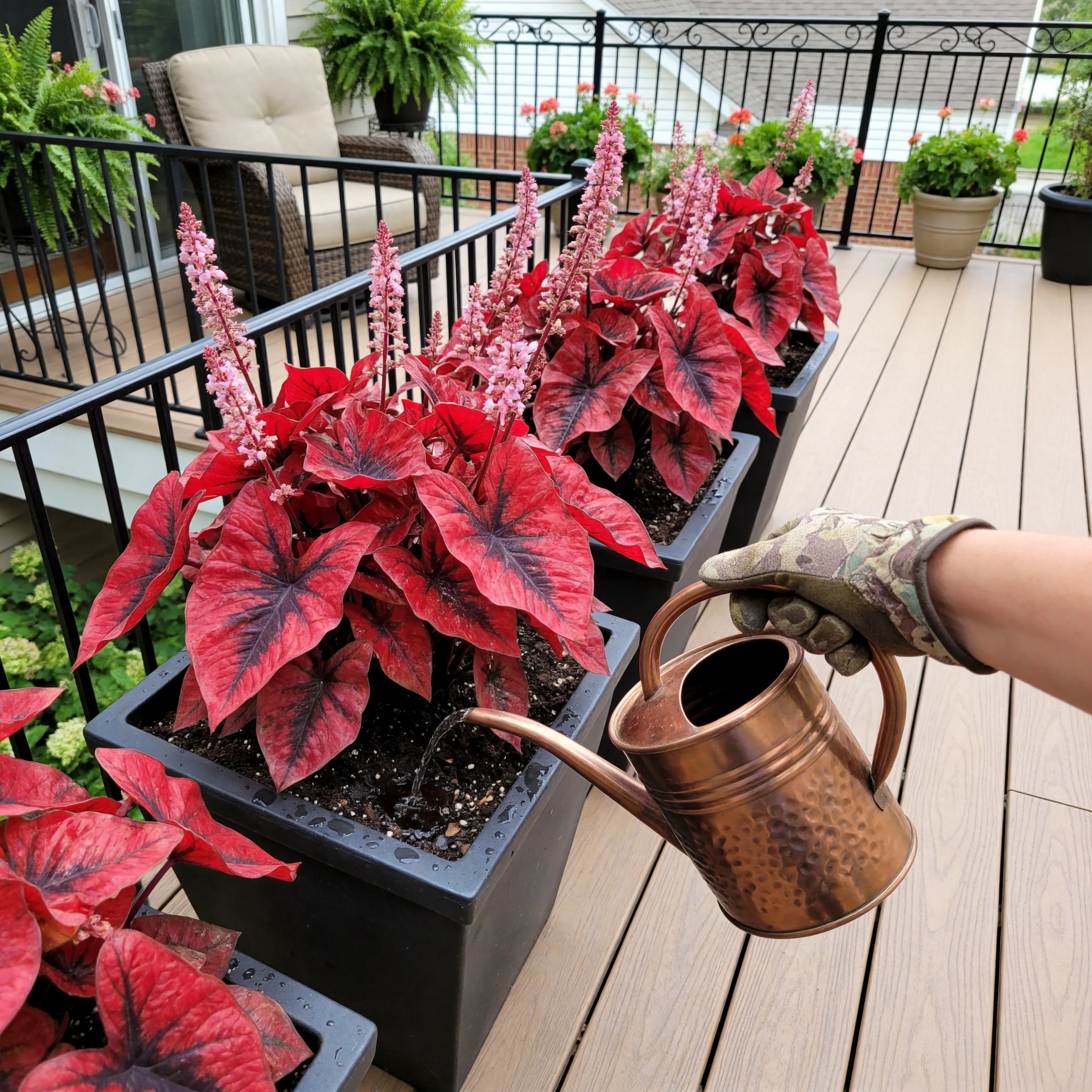 Blood Rose Hosta Seeds, perennial plant, easy to grow, suitable for ...