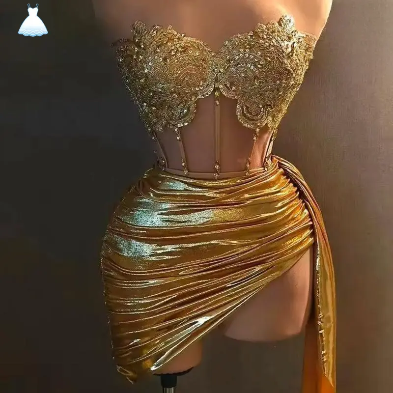 VBD-Formal Royal Gem Corset Skirt Set - Korean and Japanese Elegance - Fashion, Dress Sleeveless Sexy Halter Halter Neck Cute Womenswear Comfortable Piece Summer Simple Style actual rave outfits wedding guest dresses gold dress 2000s prom dresses