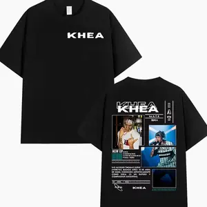 Rapper KHEA IAT TOUR 2025 Album Graphic T Shirts Men's Hip Hop Vintage Cotton Short Sleeve T-shirt Y2k Man Street Clothing Tees W