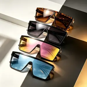 Unisex 4-Pack Punk Vintage Polarized UV400 Sport Sunglasses - Oversized Euro-American Retro Tortoiseshell Sports Eyewear for Riding, Driving, Sport Sports Eyewear