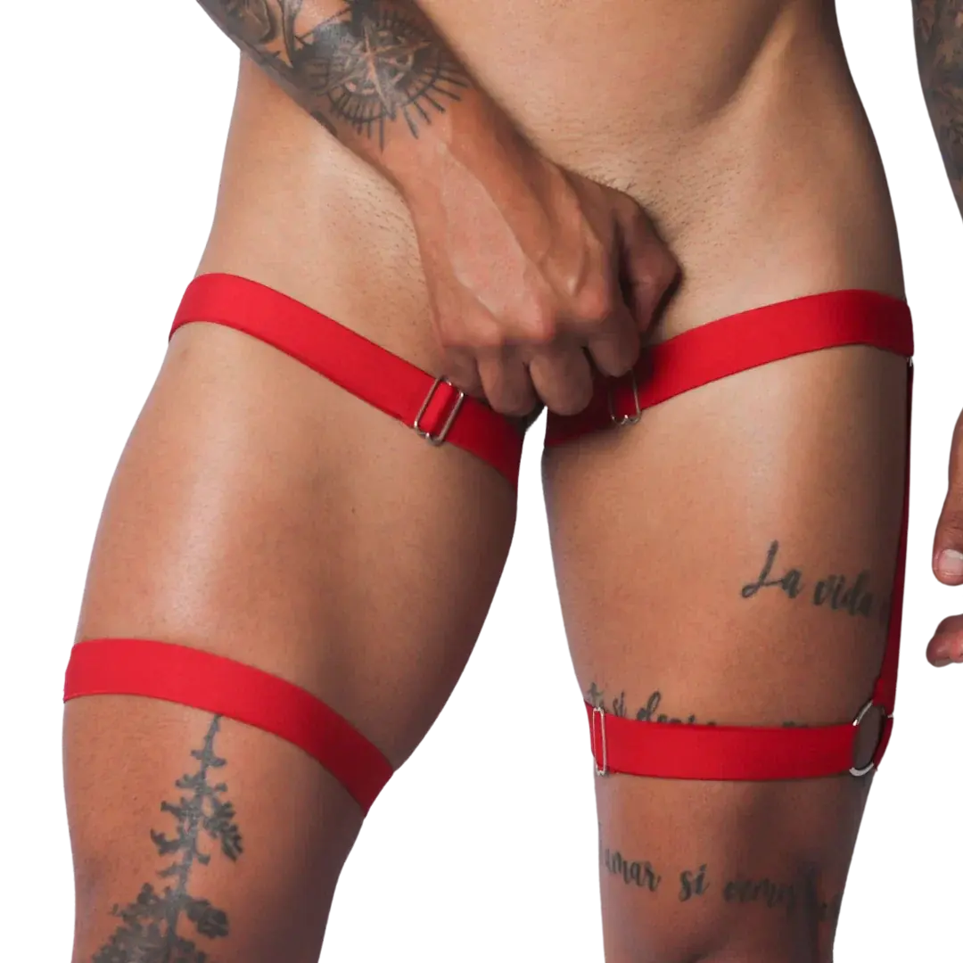 Evocative Red Gelbert Belt - Fashion Clothes Accessory, Synthetic Polyester Spandex Material, Hand Wash, Bold Control, Flexible Fit