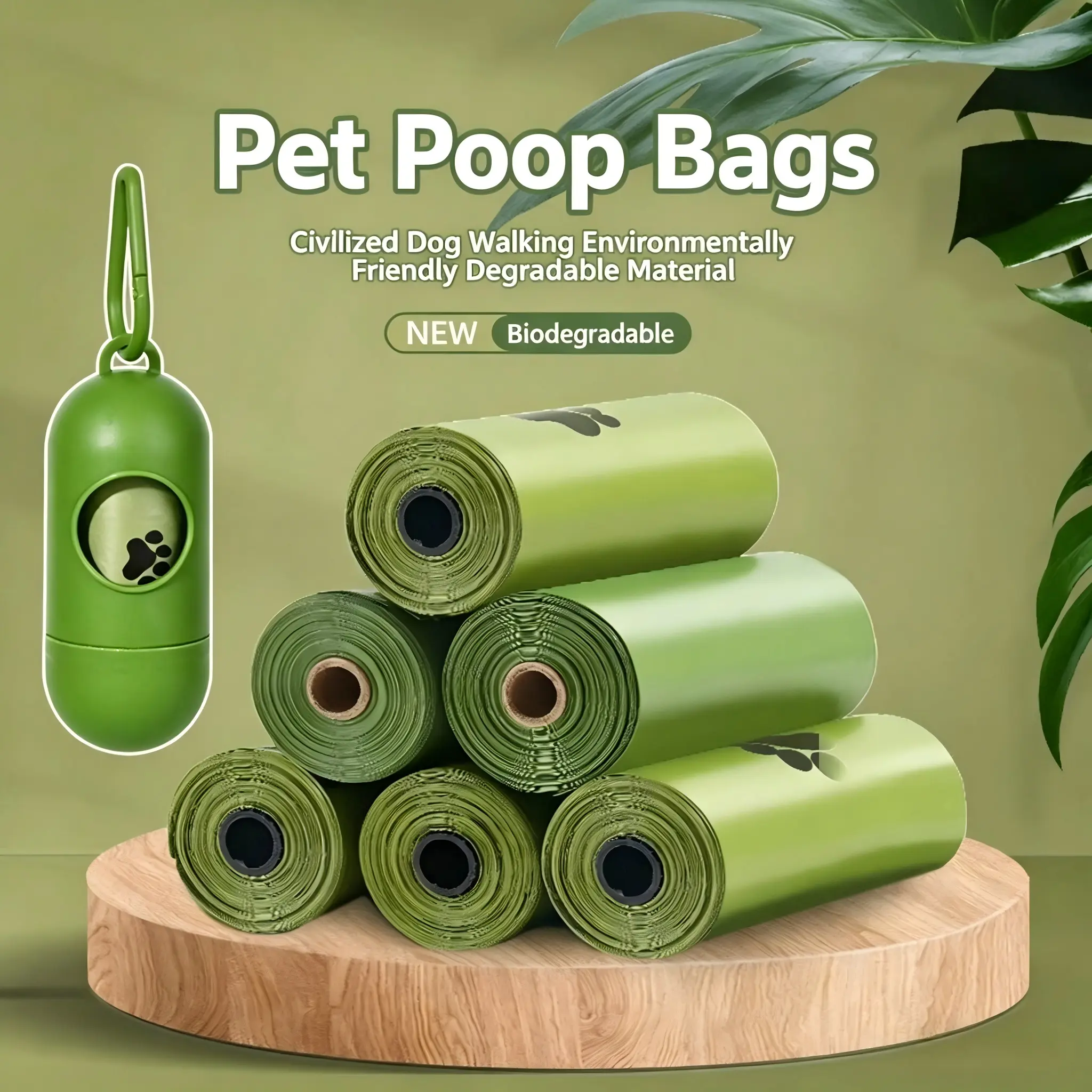 Biodegradable Dog Poop Bags, Eco-Friendly Leak-Proof Pet Waste Bags, Thick Compostable Poop Bags for Dogs