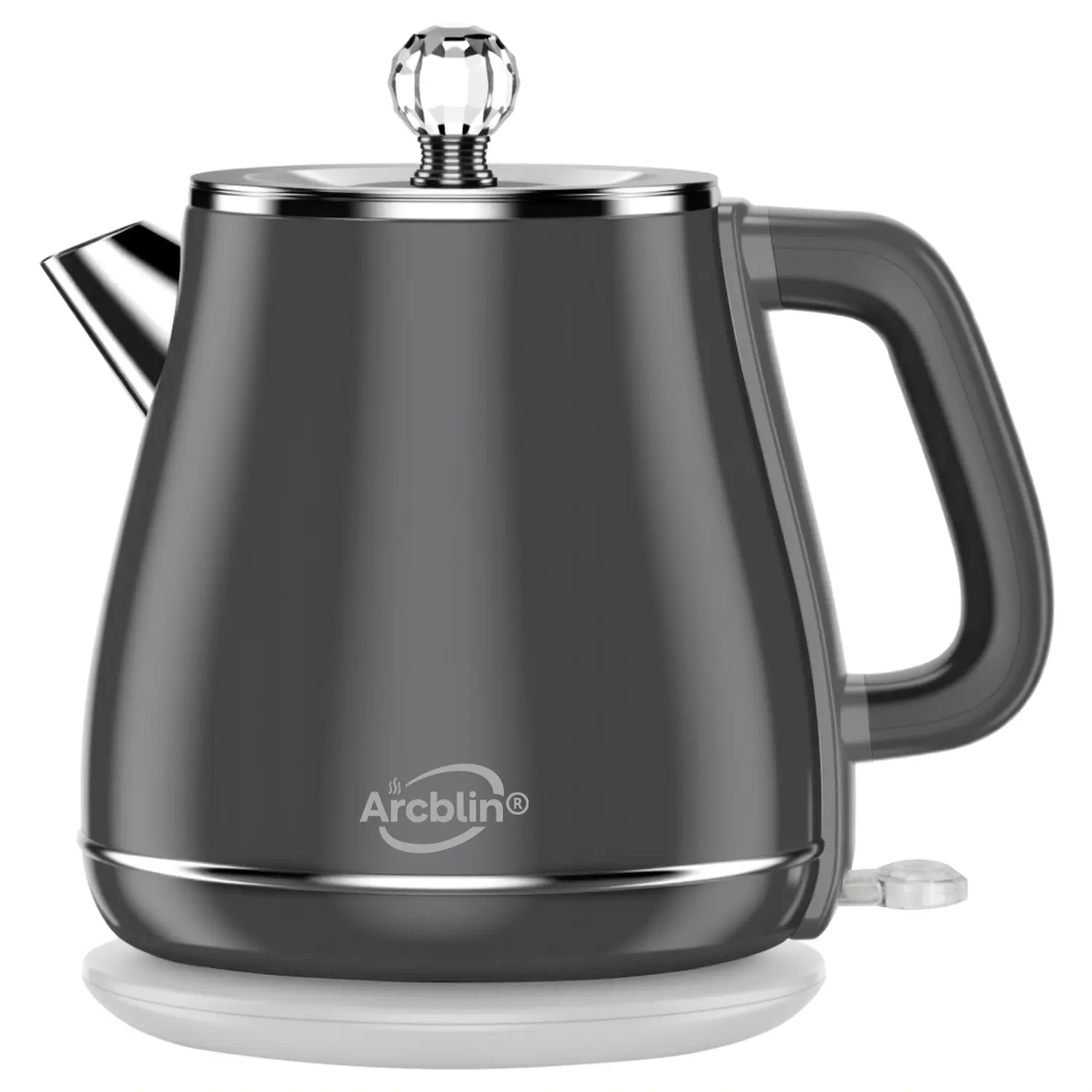 Retro Electric Kettle 1.8L, All Stainless Steel Hot Water Electric Kettle for Boiling Water, BPA Free Tea Kettle, 1350W Fast Boil, Auto Shut Off & Boil-Dry Protection,Cream Gray