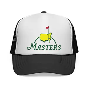 Masters Tournament Logo Trucker Cap, Golf Fan Mesh Snapback Baseball Hat, Adjustable Outdoor Sports Cap, Gift for Fans