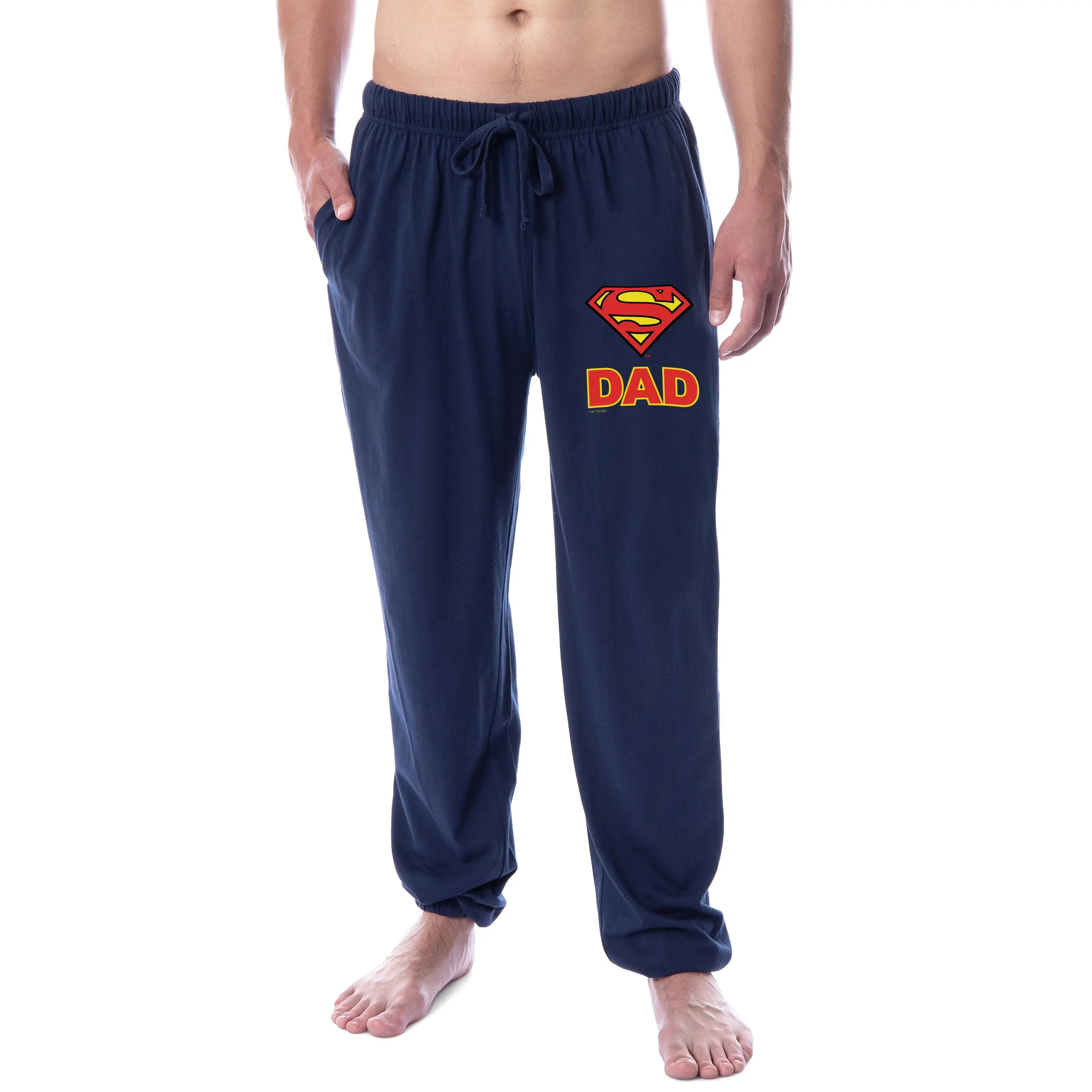 DC Comics Mens' Superman Super Dad Character Father's Day Classic Sleep Jogger Pajama Pants