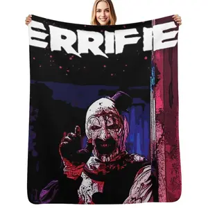 Terrifier Throw Blanket Fashion Sofas Bed Plaid Luxury Beach Blankets
