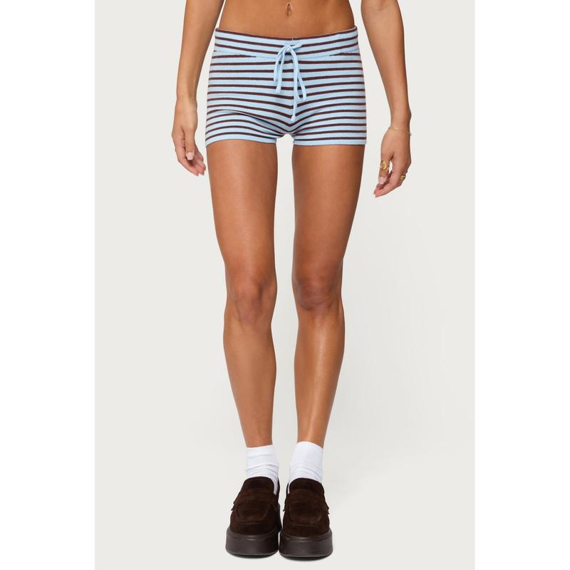 Lillian Striped Knit Shorts