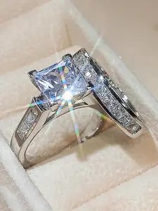 Fashion Artificial Gemstone Decorated Ring, Fashion Jewelry for Party, Daily Clothing Decor, Trendy All-match & Exquisite Jewelry for Birthday Gift