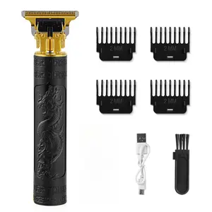 Men's Professional Cordless Hair Trimmer: USB Charging, Zero-Gap T-Blade, 2-in-1 Clipper & Shaver for Head & Facial Grooming outdoorfun