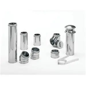 212 MAIN Duratech Factory-Built Chimney Length, 8x60" Size, 430-Alloy Inner Line, Galvalume Outer Wall, Size 8X60"
