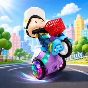 Musical Tricycle Toy with LED Lights – Electric Bump & Go Bike for Toddlers, Automatic Walking & Rotating Action, Kids Birthday Gift