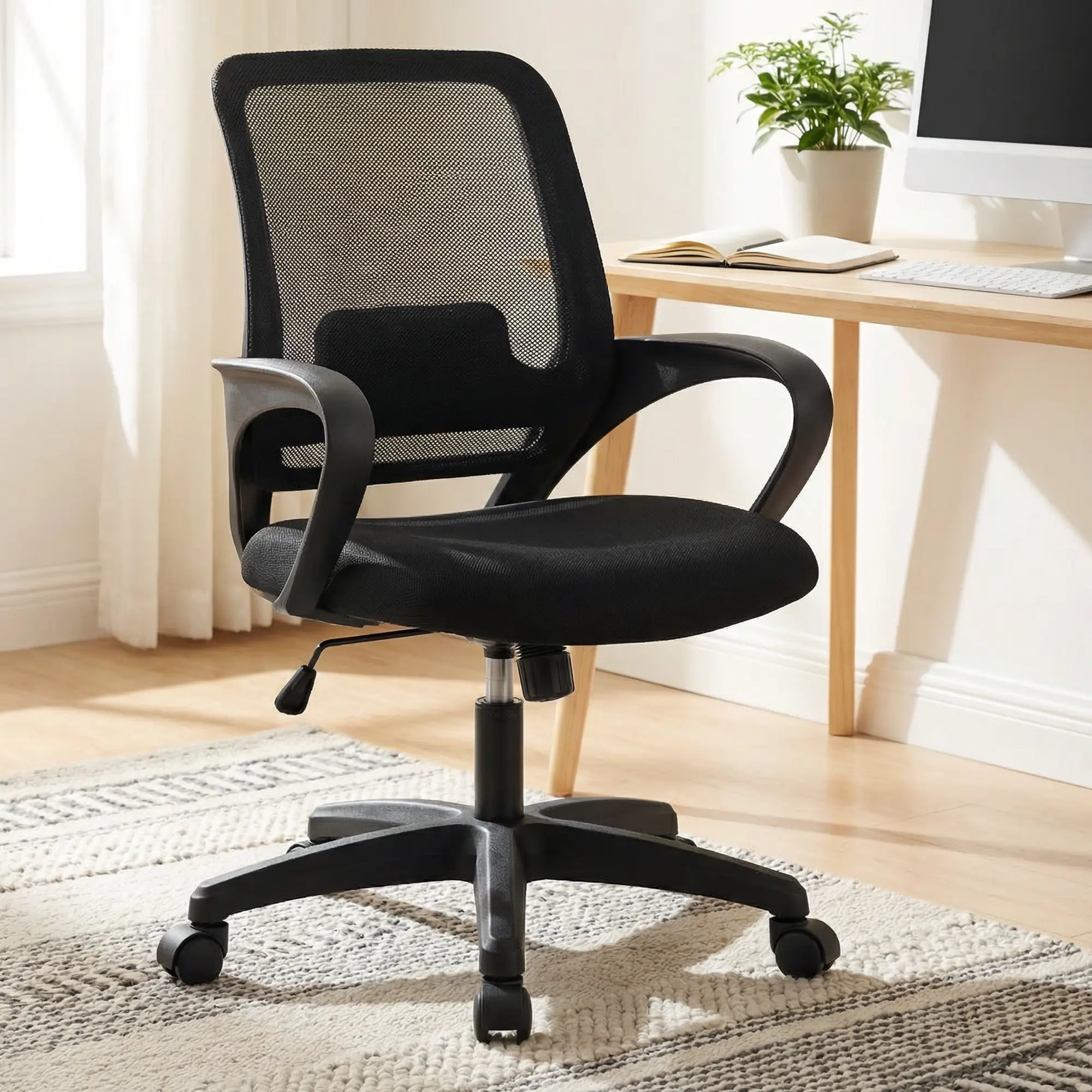 NEO CHAIR Office Chair Ergonomic Desk Mesh Computer Chair Lumbar Support Modern Executive Adjustable Rolling Swivel Extended Sitting Mesh Back