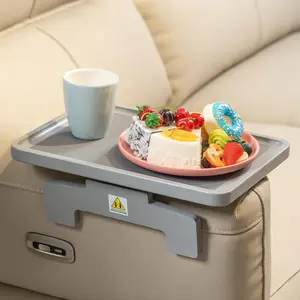 Couch Arm Table,  Armrest Tray Table for Couch,for Drinks,Snacks,Eating,Remote,Control of The Sofa Arm Tray (Gray-1)
