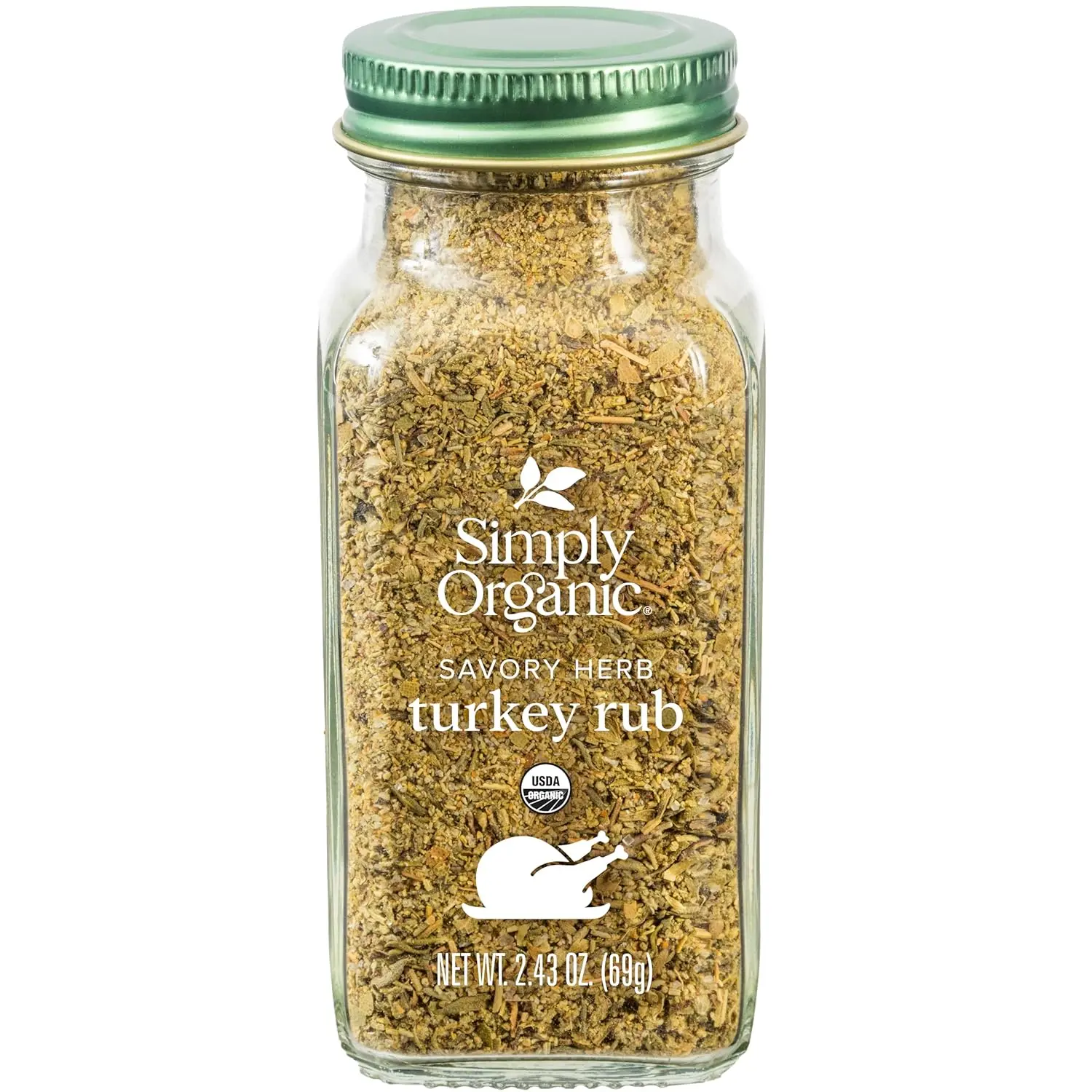 Simply Organic Certified Organic Flavorful Turkey Rub Spice - 2.43 oz, Flavor