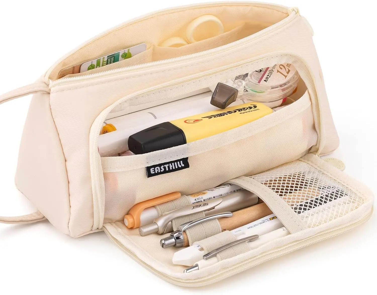 EASTHILL Big Capacity Pencil Case Pouch Pen Case Simple Stationery Bag School College Office Organizer for Teens Girls Adults Student Gift