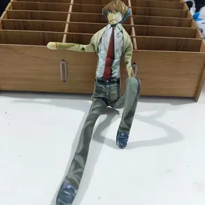 Anime DEATH NOTE Yagami Light Cosplay Plush Cotton Stuffed Doll Mascot Slender Twistable Shape Room Decoration Abstract Props