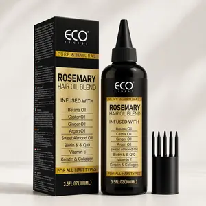 Eco finest Rosemary Hair Oil Blend - Nourishes Scalp, Enhances Smooth, Shiny, Healthy-Looking Tresses