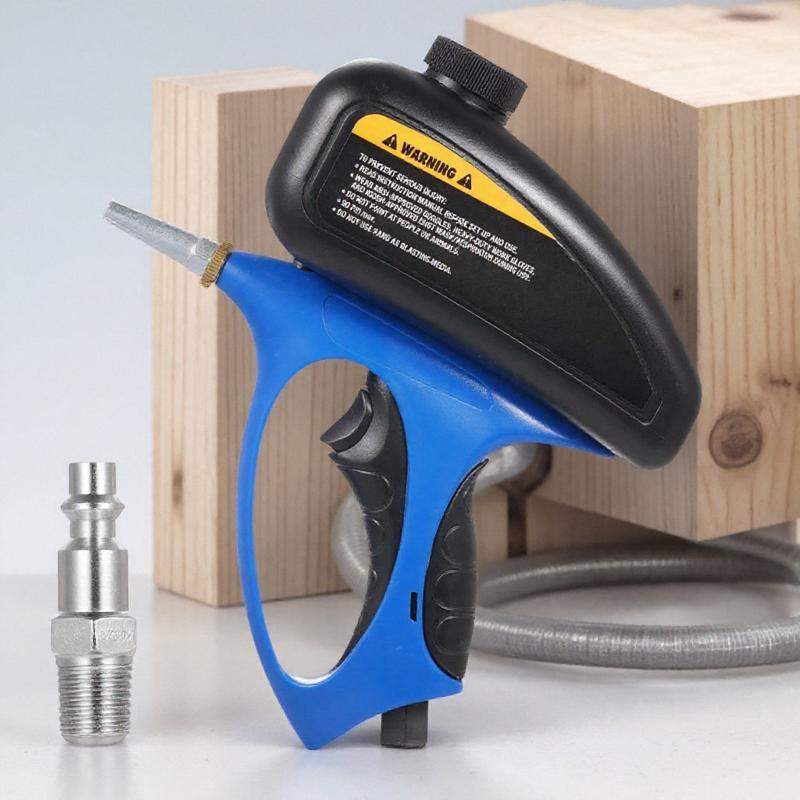 Gravity Feed Dual-Mode Sandblasting Machine, Portable High Pressure Sandblaster, Multipurpose Anti-Clogging Design Sandblasting Tool for Car Repair
