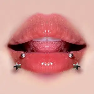 2 PCs C-Shape XINGX-304 Stainless Steel Punk Style Lip Piercing Jewelry, Adjustable, Durable, Safe Fashion Accessories for Daily & Party Occasions, Christmas Gift, Safety