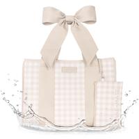 Latte Gingham Bow
