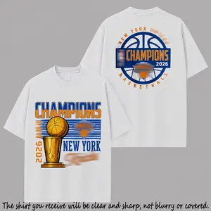 [KST] Knicks Basketball - Champions 2026 Premium 100% Cotton T-Shirt For Knicks Nation, Knicks Basketball Fans Apparel, Jalen Brunson Fans Basketball Streetwear Tee, Gift For Basketball Fan Graphic Tee
