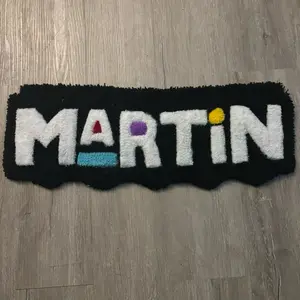 Martin Custom Logo Rug - Custom Logo Design with Colorful Letters and Unique Pattern