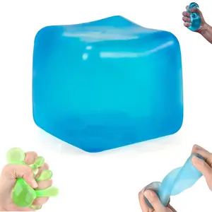 Sensory Stress Cube – High-Density Gel Filled Squishy Toy with Matte Texture for Kids & Adults, Stress and Anxiety Relief Fidget, Autism-Supportive