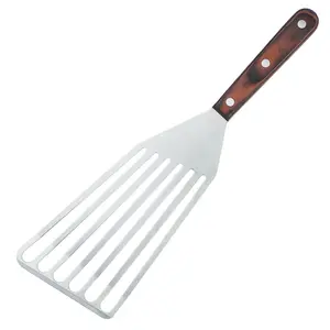 13inch 33cm Stainless Steel Barbecue Turner, Fish Spatula for Baking, Multi-Use Kitchen Tool, Beef Steak Grill Spoon, Eel Scoop