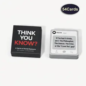 Think You Know? 50 Adult/family Social Card Game, Funny Icebreaker Truth or Dare, Portable Party Role Play, Ideal Gift for Holidays