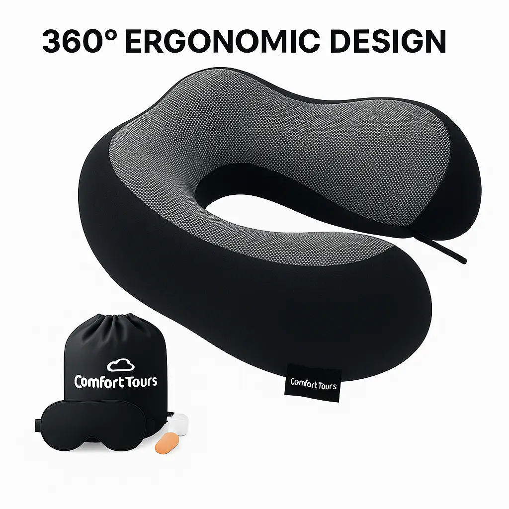 U-SHAPED MEMORY FOAM REBOUND TRAVEL PILLOW NECK SUPPORT HEAD REST AIRPLANE SLEEP