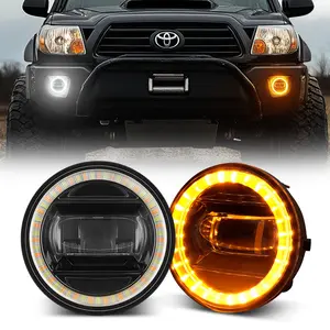 Fog Light Assembly with Halo Ring DRL/Turn Signals for 2005-2011 Toyota Tacoma