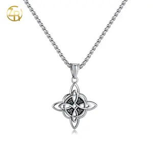 Viking Pirate Celtic Knot Necklace | Hip Hop, Trendy, and Versatile Titanium Steel Pendant |  Men's Jewelry | Perfect Gift for Boyfriend or Husband    SF-278