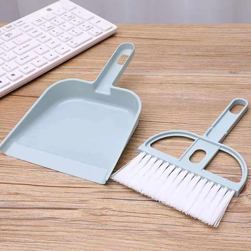1pc Mini Broom And Dustpan Set, Desktop Cleaning Brush, Small Dustpan And Brush Set, Broom With Dustpan
