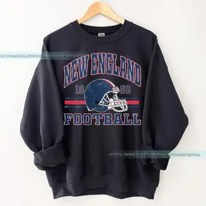 [Sale Up To 50%] New England Football Vintage Sweatshirt, The Pats Sweater, Vintage New England Fan Gift Crewneck, Patriot Sweatshirt Fans Gift, Gift For Fan, Trendy USA Cotton Fabric