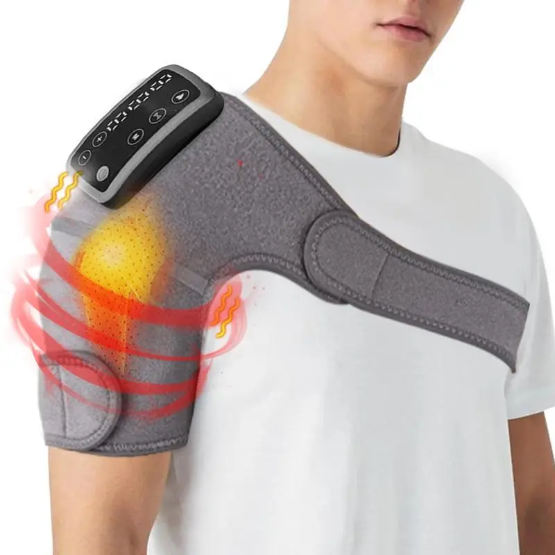 3-in-1 Electric Shoulder Knee Massager, Heating Vibration Massager, Cordless Knee Massager, Adjustable Temperature Knee Massager with Visible LED Screen, Shoulder Massager for Back & Neck, Deep Tissue Muscle Massagers, Muscle Relaxer