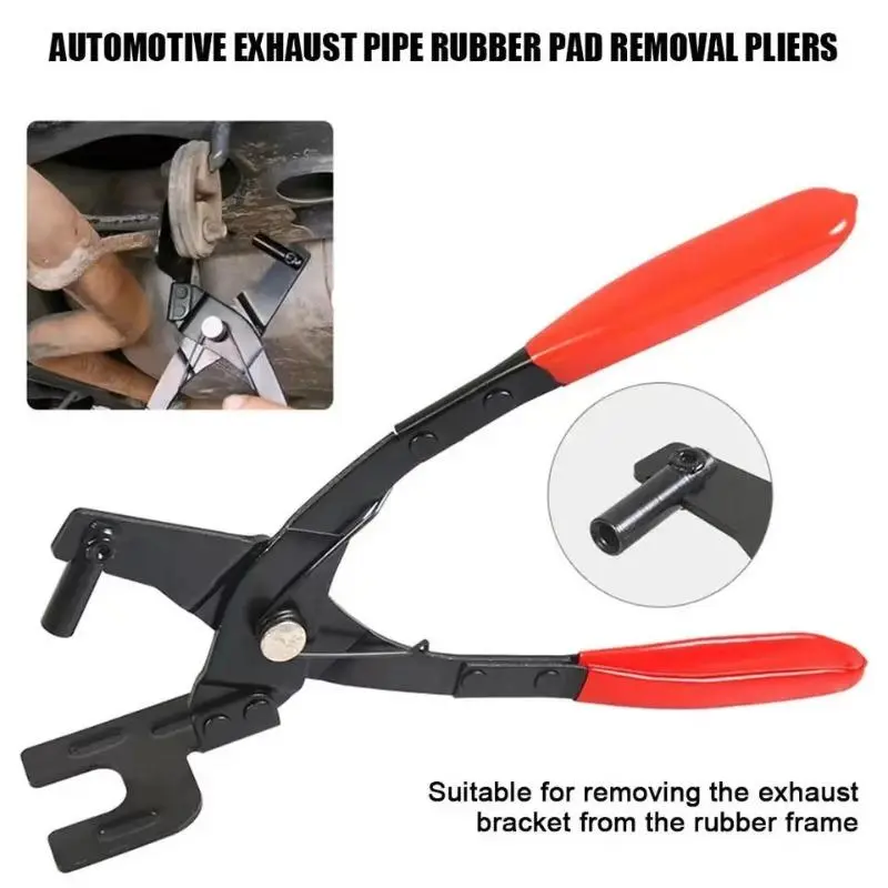 Universal Car Exhaust Hanger Removal Plier Car Exhaust Rubber Pad Plier Puller Tool Exhaust Pipe Rubber Gasket Removal Pliers Rubber Frame