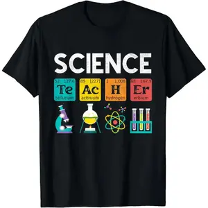 Funny Gift Science Teacher Chemistry Biology Physics Teacher Student T-Shirt Men Clothing Custom Printed Streetwear Harajuku