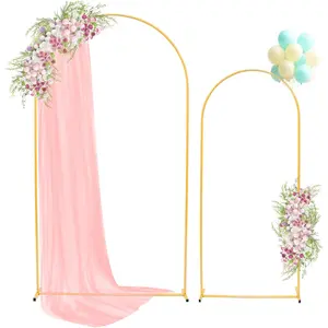 Arch Backdrop Stand 7.2FT, 6FT Set of 2  Metal Wedding Balloon Arch Stand for Birthday Anniversary Graduation Ceremony Opening Ceremonies Christmas  Year Garden Decorations