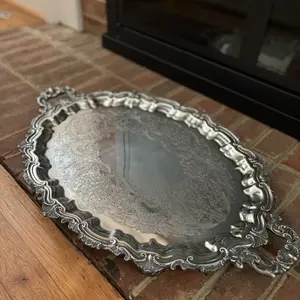 Antique Silver-plated Decorative Platter