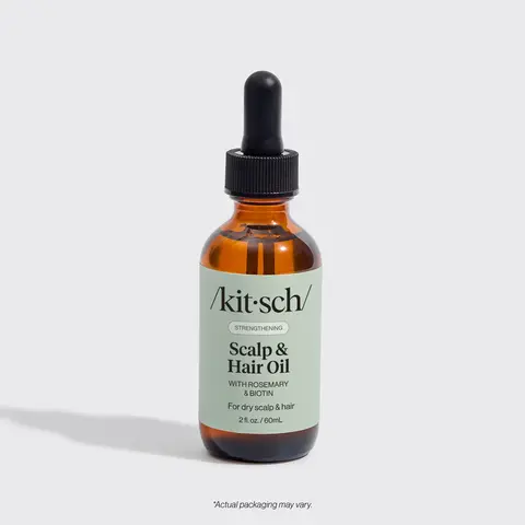 Kitsch Rosemary Oil for Hair Growth and Healthy Scalp, Pre Wash Scalp & Hair Oil Infused with Biotin, Strengthening, Nourishing & Volumizing, Hair Growth Oil - 60 mL