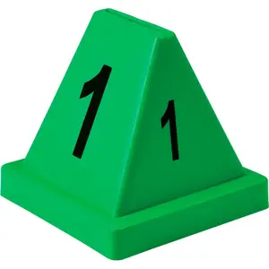 Global Industrial 412591 Hard Numbered Cone Safety Cones (1-20, Green) for Work Safety & Home Improvement Security